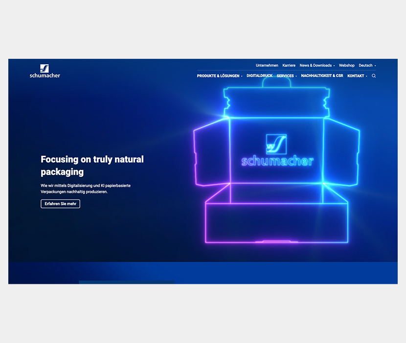 Digital neu verpackt: Relaunch Schumacher Packaging