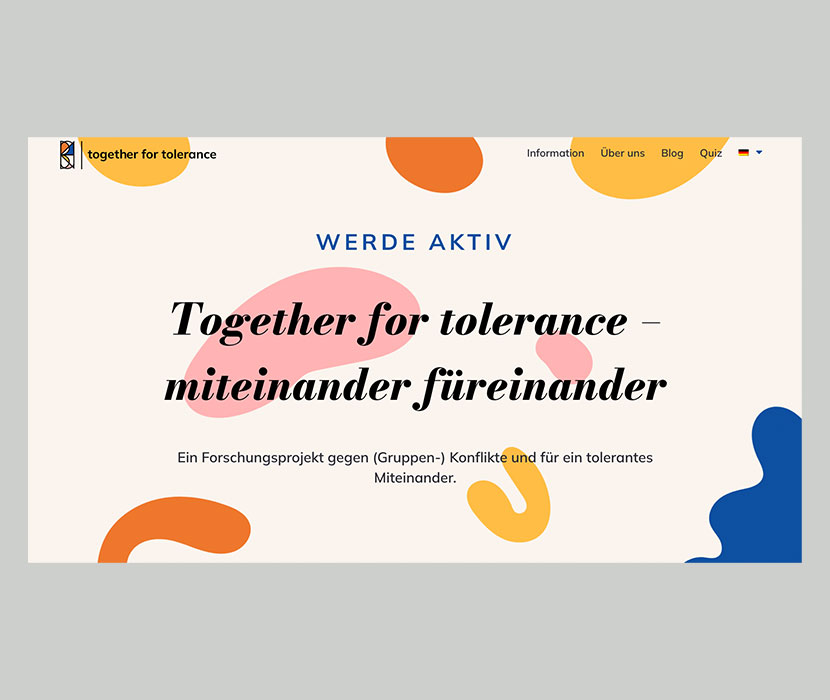 Together for tolerance: So schön kann Forschung aussehen